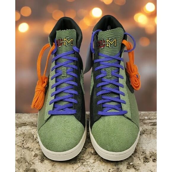 Converse Pro Leather Mid BHM Men’s 8 / Women’s 9.5 Green Sequoia 168273C - Picture 2 of 9